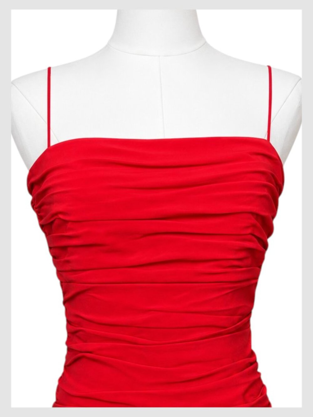 CINQ ร SEPT Vance Red Ruched Mini Dress Size 2 XS - Picture 3 of 6